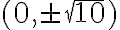 (0,\pm\sqrt{10})