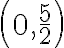 \left(0, \frac{5}{2}\right)