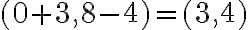 (0 {+3},8 {-4})=(3,4)