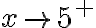 x \rightarrow 5^+