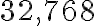 32{,}768