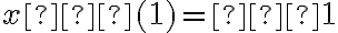 x−(1)=−1 