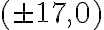 (\pm17,0)