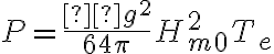 P= \dfrac{ρg^2}{64 \pi} H^2_{m0} T_e