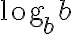 \text{log}_bb