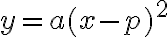 y=a(x-p)^2