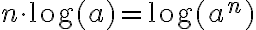 n \cdot \log(a) = \log(a^{n})