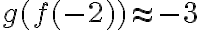 g(f(-2)) \approx -3