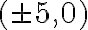 (\pm5,0)