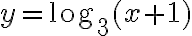 y=\log_3(x+1)