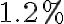 1.2\%