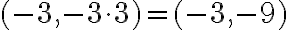 (-3,-3\cdot {3})=(-3,-9)
