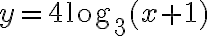 y=4\log_3(x+1)