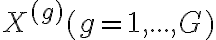 X^{(g) }
(g=1,...,G)