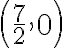 \left(\dfrac{7}2,0\right)