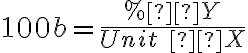 100b=\dfrac{\%ΔY}{Unit \; ΔX}